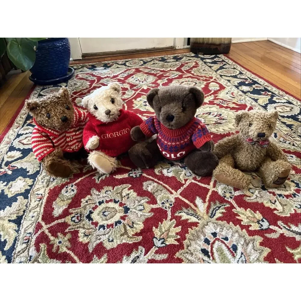 Vintage Bear LOT (4) Ralph Lauren POLO Giorgio Beverly Hills Y2k 90s Teddy